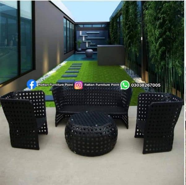 outdoor indoor garden rooftop restaurant rattan furniture chair sofa 7