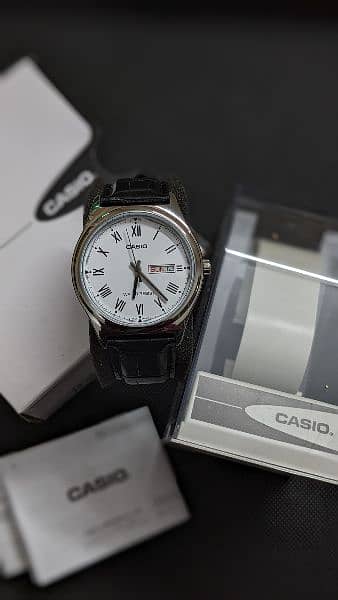 CASIO men's leather watch 2