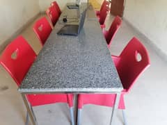 Plastic Chairs student  Plastic Chair red  and Table Furniture