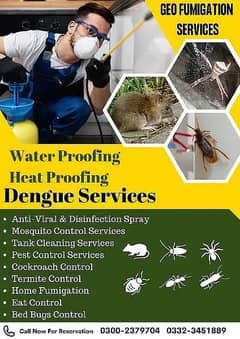 Water Tanks/Termites/Cockroaches/Bed bugs/Rats & Dengue Services.