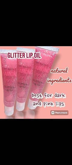 Glitter lip oil