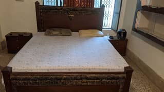 king Size Bed with side tables urgent sale