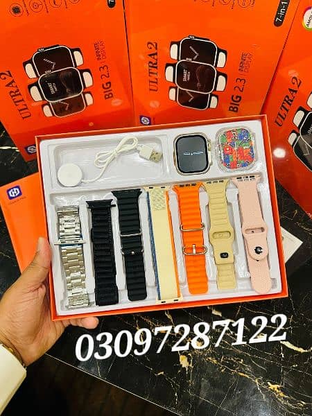 ULTRA SMART WATCH 7 IN 1 STRAPS WITH WIRELESS CHARGER NEW VERSION 1