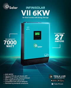 Tesla Infini VII,VIII 6Kw MPPT Single Phase Hybrid Solar Inverter 0
