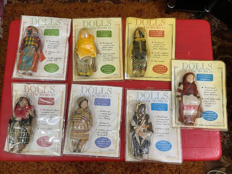 International Porcelain Made Dolls, Set of 7 0