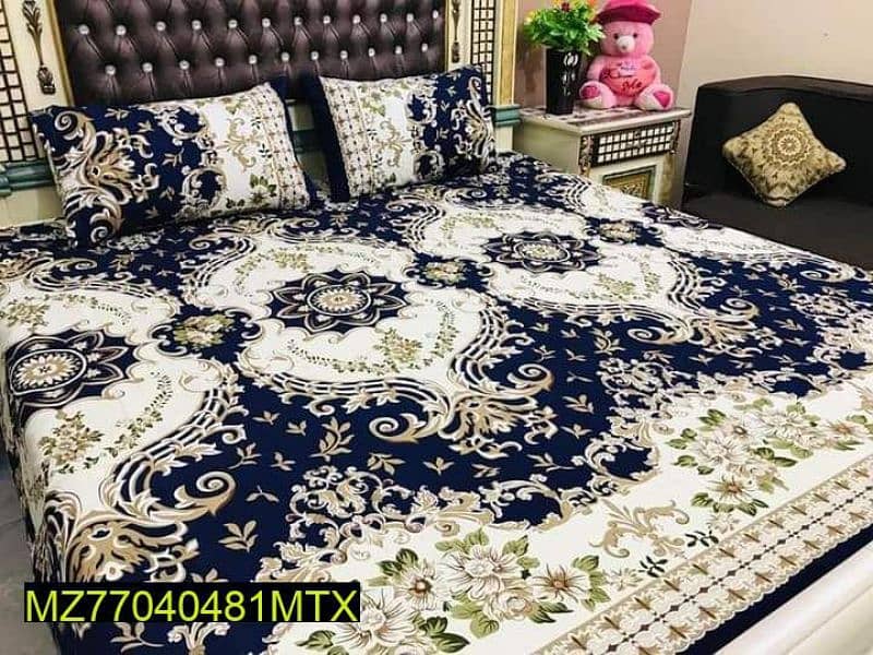 3piece cotton double bedsheets 1