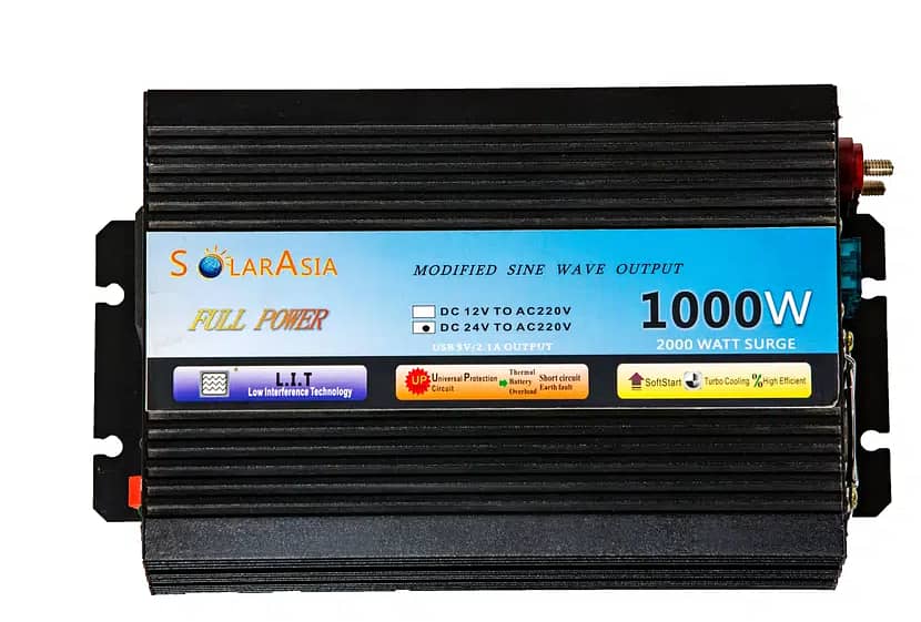 Powerful and Affordable 1000W 24V DC to AC Inverter- Warranty Reliable 0