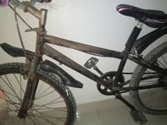 Black bicycle in working condition