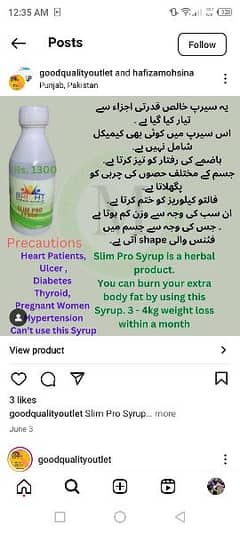 weight loss syrup