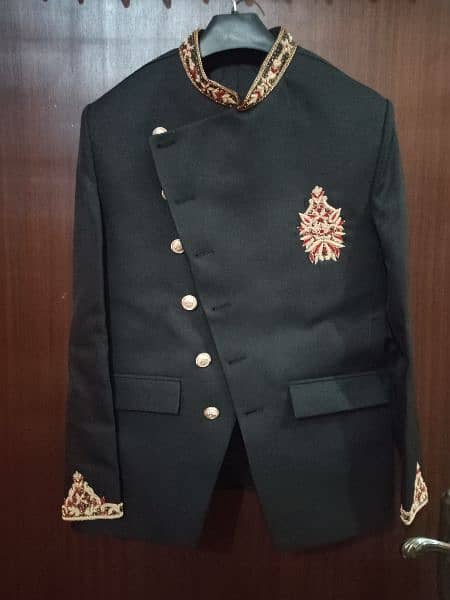 Black Men's sherwani (small) 2