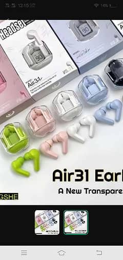 brand new earbuds all color available with free delivery all over pak