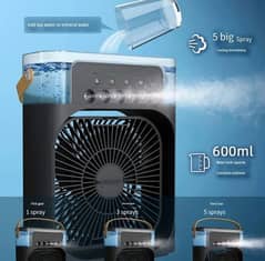 mini aircooler with humidifier with multi light lamp