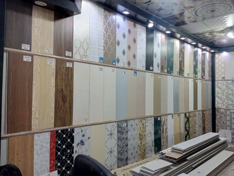 Ceiling / Wooden Floor / Wallpaper / WPC Fluted Panel / Wall Panel 18