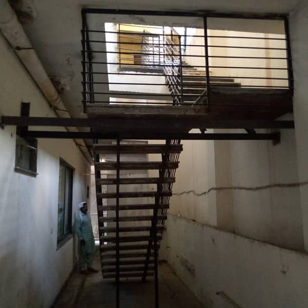 steel staircase with marble slabs used one and a half years. 1