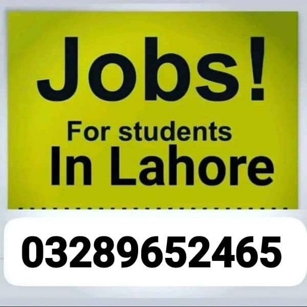 Job in Lahore
Matric and Inter 0