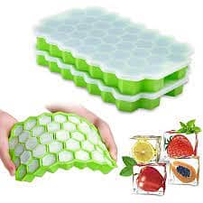 Ice Tray Easy Push Pop Out Silicon Ice Cubes ,Tray Honeycomb Shape Si