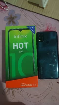 infinx hot 10 play 4 64gb sath Box chgar original ha
