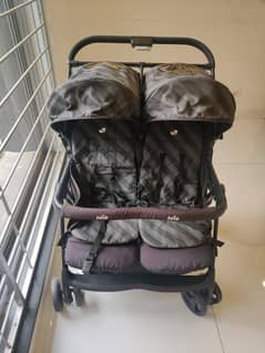 Twin Stroller - Joie Aire Twin Liquorice Baby Jogging Stroller Black