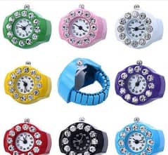 Finger ring watches for womens