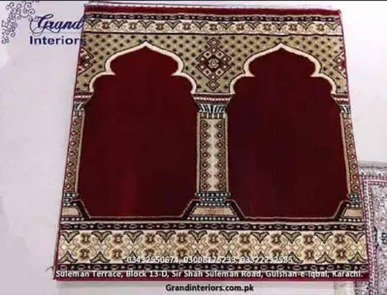 Janamaz, prayer carpet prayers mat jaynamaz Grand interiors 1