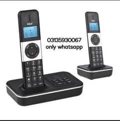 dex 2 handset cordless phone answering machine rechargeable