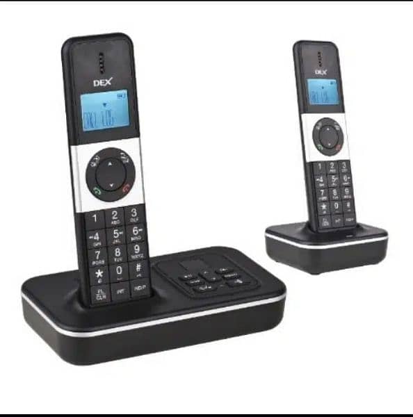 dex 2 handset cordless phone answering machine rechargeable 1