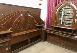 Queen size bed with dressing table