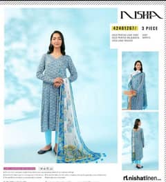 women's unstiched lawn printed suit by nishat 0