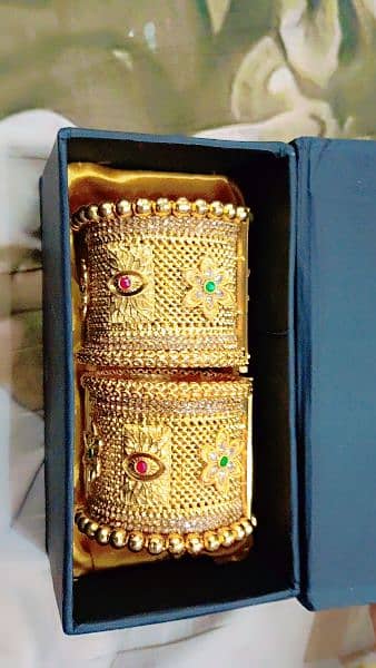 1 karat gold brand new bangles pair 4