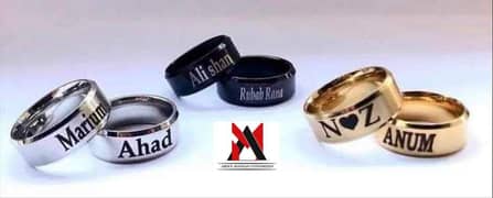 Customized Engraved Name Band Rings ===========================  3 C