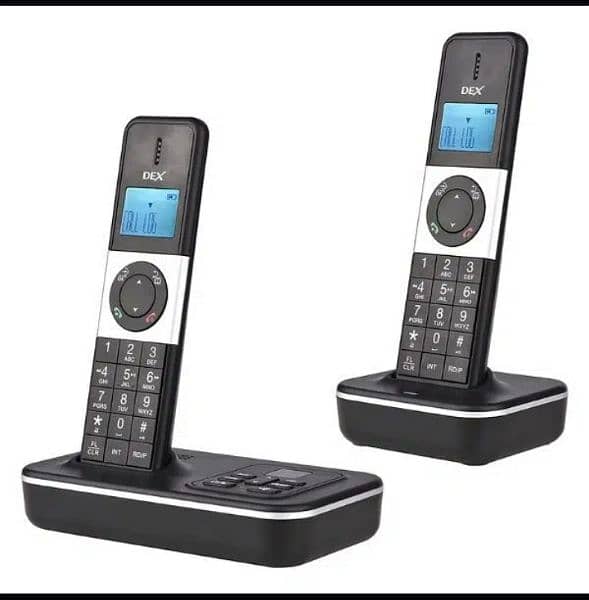 dex 2 handset cordless phone answering machine rechargeable 3