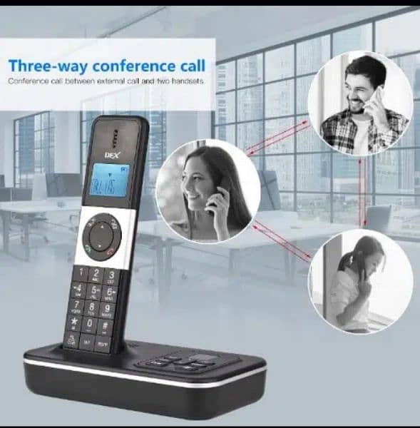 dex 2 handset cordless phone answering machine rechargeable 5