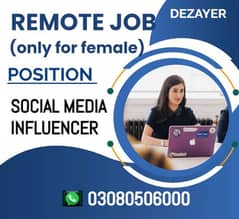 Female Social Media Influencer Required 0