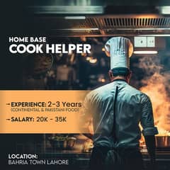 Home Based Cook Helper Require at Bahria Town Lahore 0