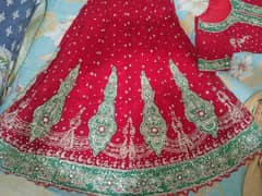 Bridal Sharara Maroon Fish tail (Medium Size,18 Chest)