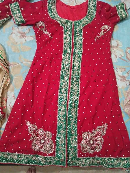 Bridal Sharara Maroon Fish tail (Medium Size,18 Chest) 2