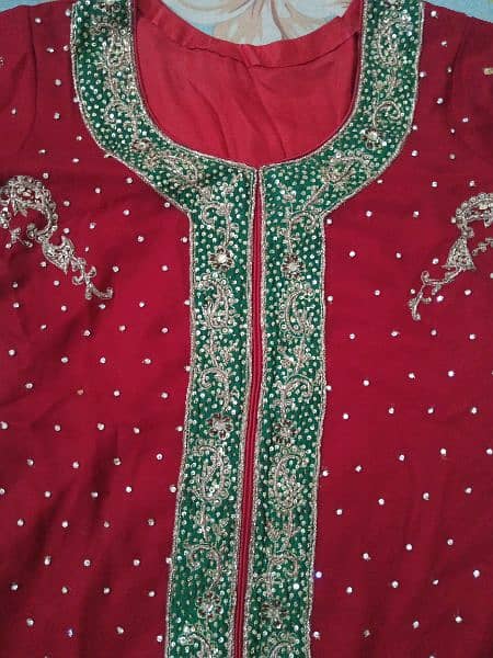 Bridal Sharara Maroon Fish tail (Medium Size,18 Chest) 3