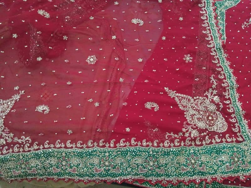 Bridal Sharara Maroon Fish tail (Medium Size,18 Chest) 5