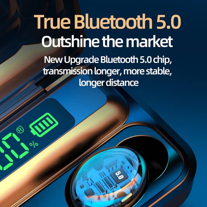 F9-5C TWS LED Digital Display Bluetooth 5.0 Wireless Earphones Sports 6
