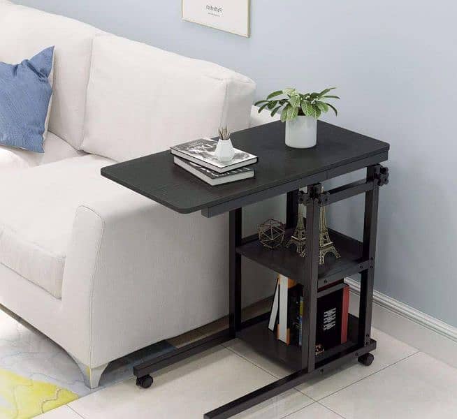 wooden Adjustable laptop side table for sofa and bed 4