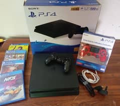 Sony PlayStation 4 slim  ( PS4 ) with games for sale