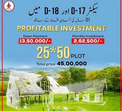 5 Marla Developed possession plot for sale in Sector D-17 & D-18 Islamabad