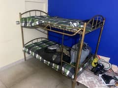 iron bunk bed , firm iron bunk charpai  , 25 years warranty