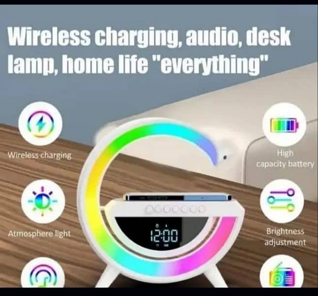 wireless charger Bluetooth speaker and lapm with 7 type colours 2