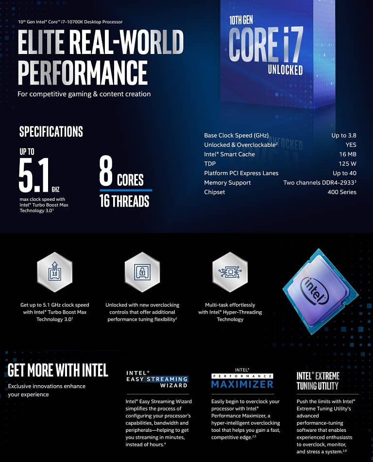 Intel Core i9-10900K - Core i9 10th Gen Comet Lake 10-Core LGA1200 0