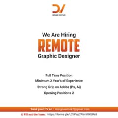 Hiring Remote Designer | Graphic Designer Job