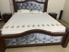 King size bed with Matress & side tables