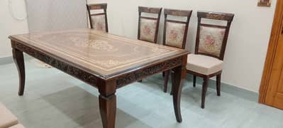 Dining table with 6 chairs