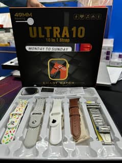 ULTRA 10 Smart Watch with 10 in 1 Strap