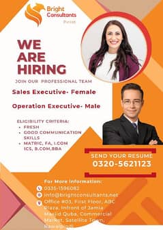 Sales Executive and Operation Executive